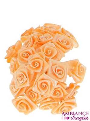Fleur mini rose pêche x 12