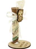 Éprouvette Dragées Baptême Groot socle Bois - Dragées Baptême Groot