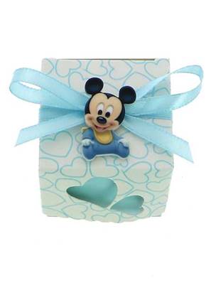 Boite dragées cube coeur bébé Mickey