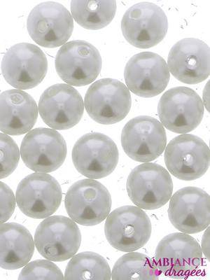 Perles nacrées blanche