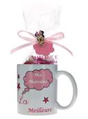 Mug dragées parrain, marraine bébé Minnie