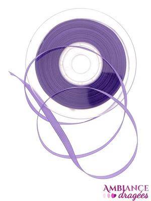 Ruban satin lilas 6 mm