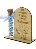 Cadeau Parrain Marraine Éprouvette Bois Personnalisé Communiant - Dragées Communion