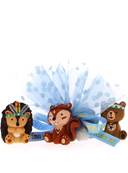 Tulle Dragées Baptême Animaux de la Forêt Rose - Baptême Copain des Bois