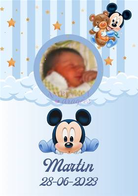 Affiche Personnalisé Bébé Mickey Photo