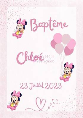 Affiche Personnalisée Bébé Minnie