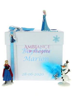 Urne baptême Reine des Neiges