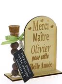Cadeau Maîtresse, Maître Bois Personnalisé Porte Clé - Cadeau Fin d' Année