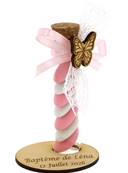 Éprouvette Dragées Baptême Papillon Socle Gravé - Dragées Baptême Papillon