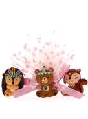 Tulle Dragées Baptême Animaux de la Forêt Rose - Baptême Copain des Bois