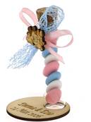 Éprouvette Dragées Baptême Minnie Mickey Baby Socle Gravé - Baptême Bébé Mickey Minnie