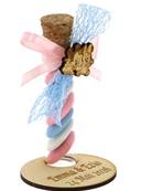 Éprouvette Dragées Baptême Minnie Mickey Baby Socle Gravé - Baptême Bébé Mickey Minnie