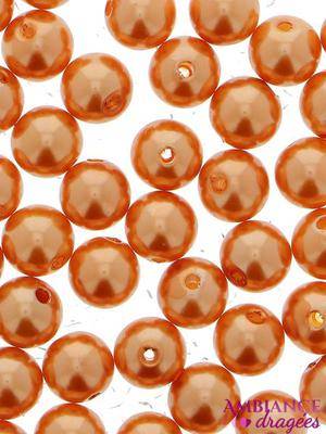 Perles nacrées orange