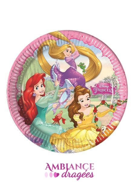8 Assiettes Princesses Disney 23 cm