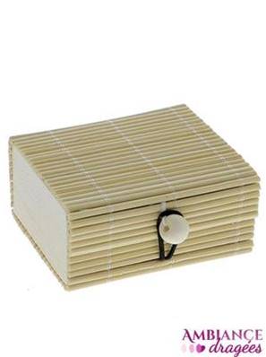 Boite dragées bambou ivoire x 2
