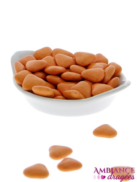 Dragées Mini Coeur Chocolat Mandarine 70 %