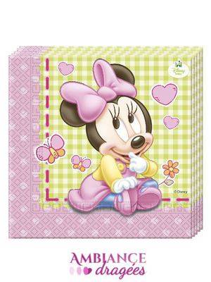 20 Serviettes Minnie baby