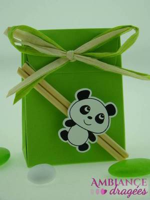 Boite dragées pochon panda