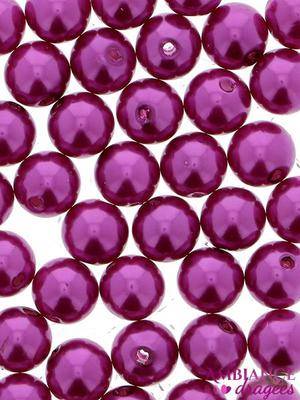 Perles nacrées fuchsia