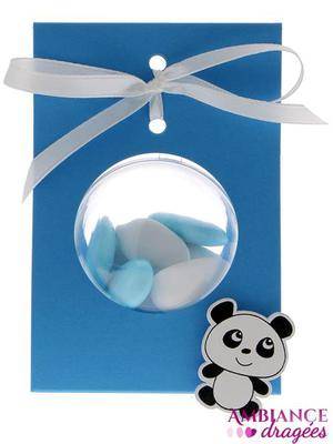 Support boule panda turquoise