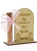 Cadeau Parrain Marraine Éprouvette Bois Personnalisé Colombe - Dragées Colombe