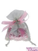 Sachet drages communion dentelle