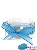 Boite drages hexagone transparente