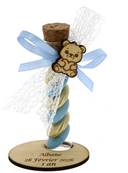 Éprouvette Dragées Baptême Ourson Bleu - Dragées Baptême Ourson