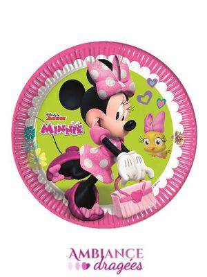 8 Assiettes Minnie 23 cm