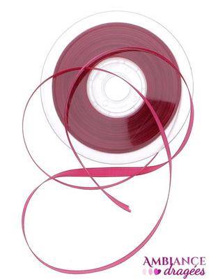 Ruban satin fuchsia 6 mm