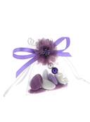 Sachet Dragées Fleur et Perles Lilas