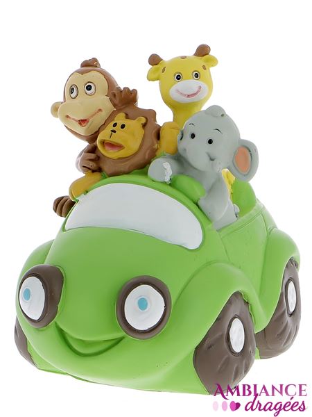 Tirelire Animaux Jungle Pour Bapteme Contenant Dragees Bapteme Ambiancedragees