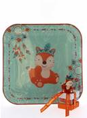 Boite Dragées Cube Renard Personnalisé - Dragées Baptême Renard