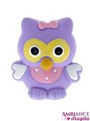 Figurine hibou lilas