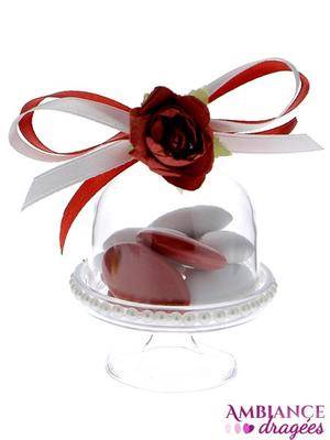 Mini cloche dragées rouge